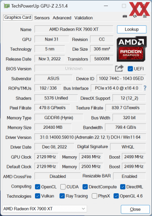 ASUS TUF Gaming Radeon RX 7900 XT OC Edition