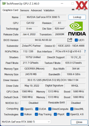 ZOTAC GAMING GeForce RTX 3090 Ti AMP Extreme Holo