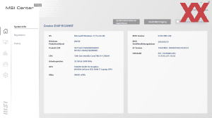 Die Software des MSI Creator Z16P