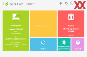 Die Software des Acer Predator Helios 300
