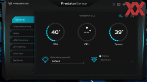 Die Software des Acer Predator Helios 300