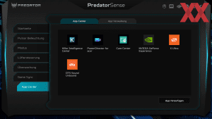 Die Software des Acer Predator Helios 300