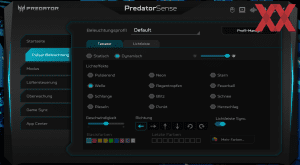 Die Software des Acer Predator Helios 300