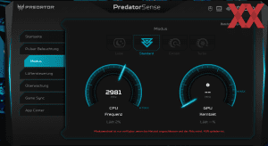 Die Software des Acer Predator Helios 300