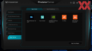 Die Software des Acer Predator Triton 300 SE