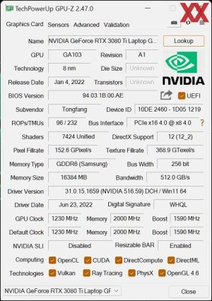 GPUz und CPUz des XMG NEO 17 M22