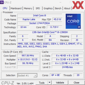 GPUz und CPUz des Gigabyte AERO 16 (2023)