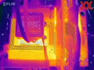 Wärmebild vom VRM-Bereich beim ASUS ProArt X670E-Creator WiFi