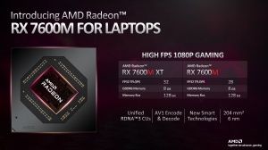 Präsentationsfolien AMD Radeon 7000 Mobile CES 2023