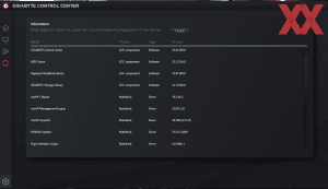 Die Software des Gigabyte AORUS 15X