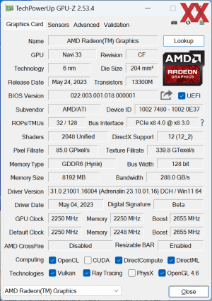 AMD Radeon RX 7600 MBA