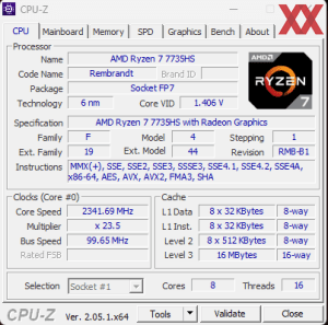 GPUz und CPUz des Acer Nitro 17 2023