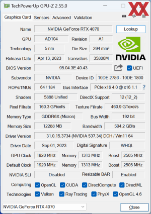 INNO3D GeForce RTX 4070 Twin X2 OC Stealth