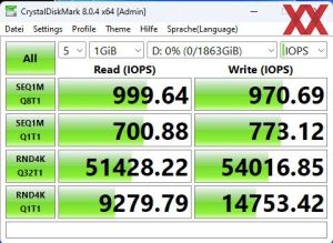 Netac Portable SSD ZX10, 2 TB, Benchmarks