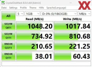 Netac Portable SSD ZX10, 2 TB, Benchmarks