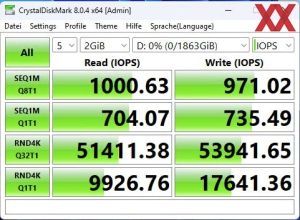 Netac Portable SSD ZX10, 2 TB, Benchmarks