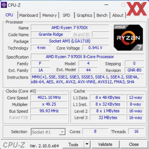 CPUz-Screens des AMD Ryzen 7 9700X und Ryzen 5 9600X