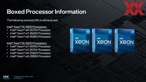 Intel Xeon-W3500- und Xeon-W2500-Serie