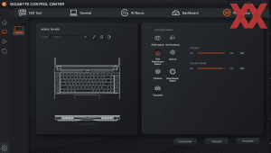 Die Software des Gigabyte AORUS 16X ASG