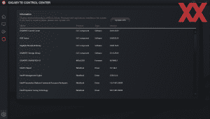 Die Software des Gigabyte AORUS 16X ASG