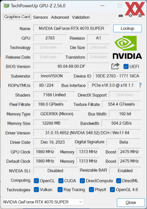 INNO3D GeForce RTX 4070 Super Twin X2