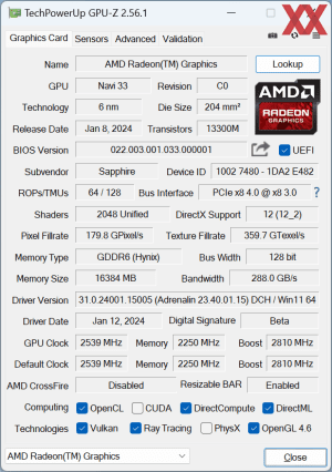 Sapphire Radeon RX 7600 XT Pulse