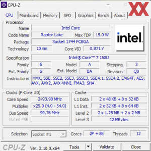 GPUz und CPUz des MSI Cubi NUC 1MG-019DE