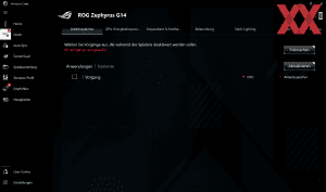 Die Software des ASUS ROG Zephyrus G14