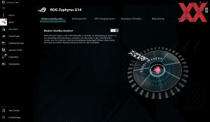 Die Software des ASUS ROG Zephyrus G14