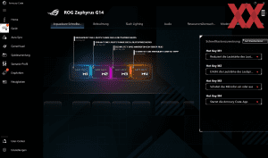 Die Software des ASUS ROG Zephyrus G14
