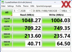 Netac Portable SSD ZX10, 2 TB, Benchmarks 80%