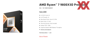 AMD Ryzen 7 9800X3D mit Preisanpassung