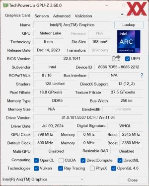 GPUz und CPUz Geekom GT1 Mega Mini AI PC