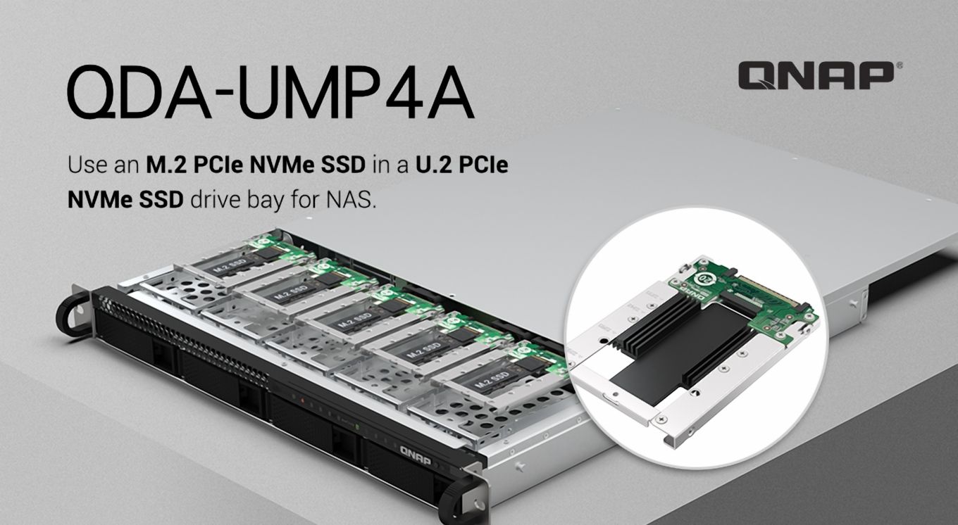 QNAP-QDA-UMP4A-Neuer-Adapter-f-r-M-2-PCIe-NVMe-auf-2-5-Zoll-U-2