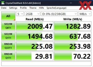 Netac Portable SSD ZX20L, 256GB, Benchmarks