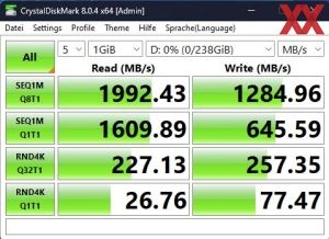 Netac Portable SSD ZX20L, 256GB, Benchmarks