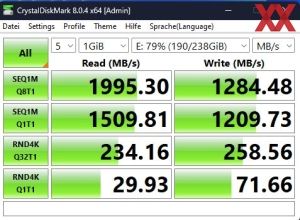 Netac Portable SSD ZX20L, 256GB, Benchmarks80