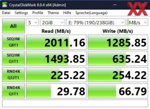 Netac Portable SSD ZX20L, 256GB, Benchmarks80