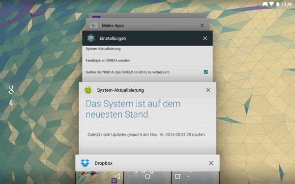 Android 5.0 Lollipop auf dem NVIDIA Shield Tablet