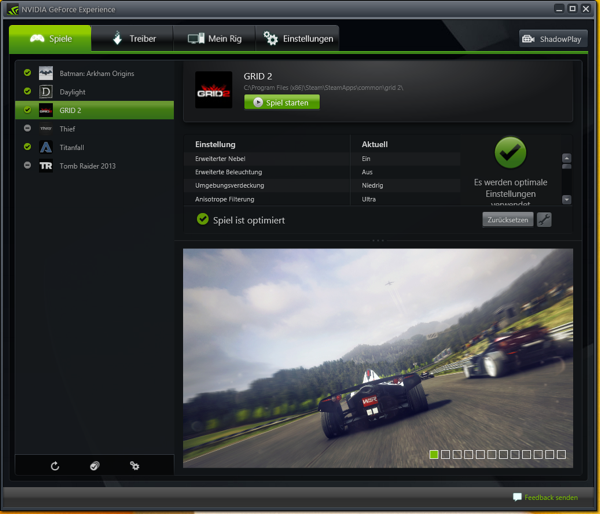 NVIDIA GeForce Experience GRID 2