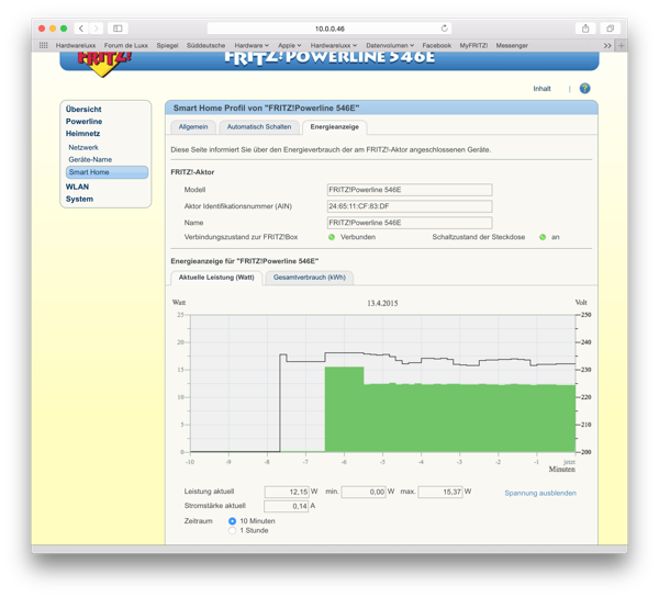 AVM FRITZ!Powerline 546E - Software