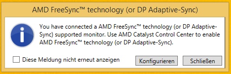 AMD FreeSync im Catalyst Treiber