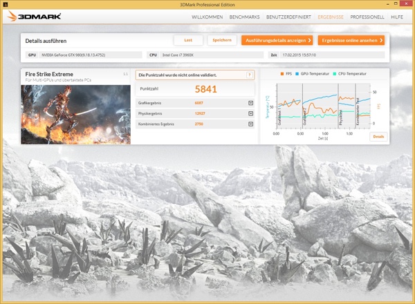 Futuremark 3DMark-Ergebnis