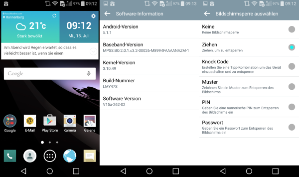 Aktuelles Android mit bekannten LG-Erweiterungen