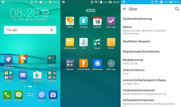 Altes Android, wenig moderne Oberfläche: Die Software ist ein Schwachpunkt des ZenFone Max