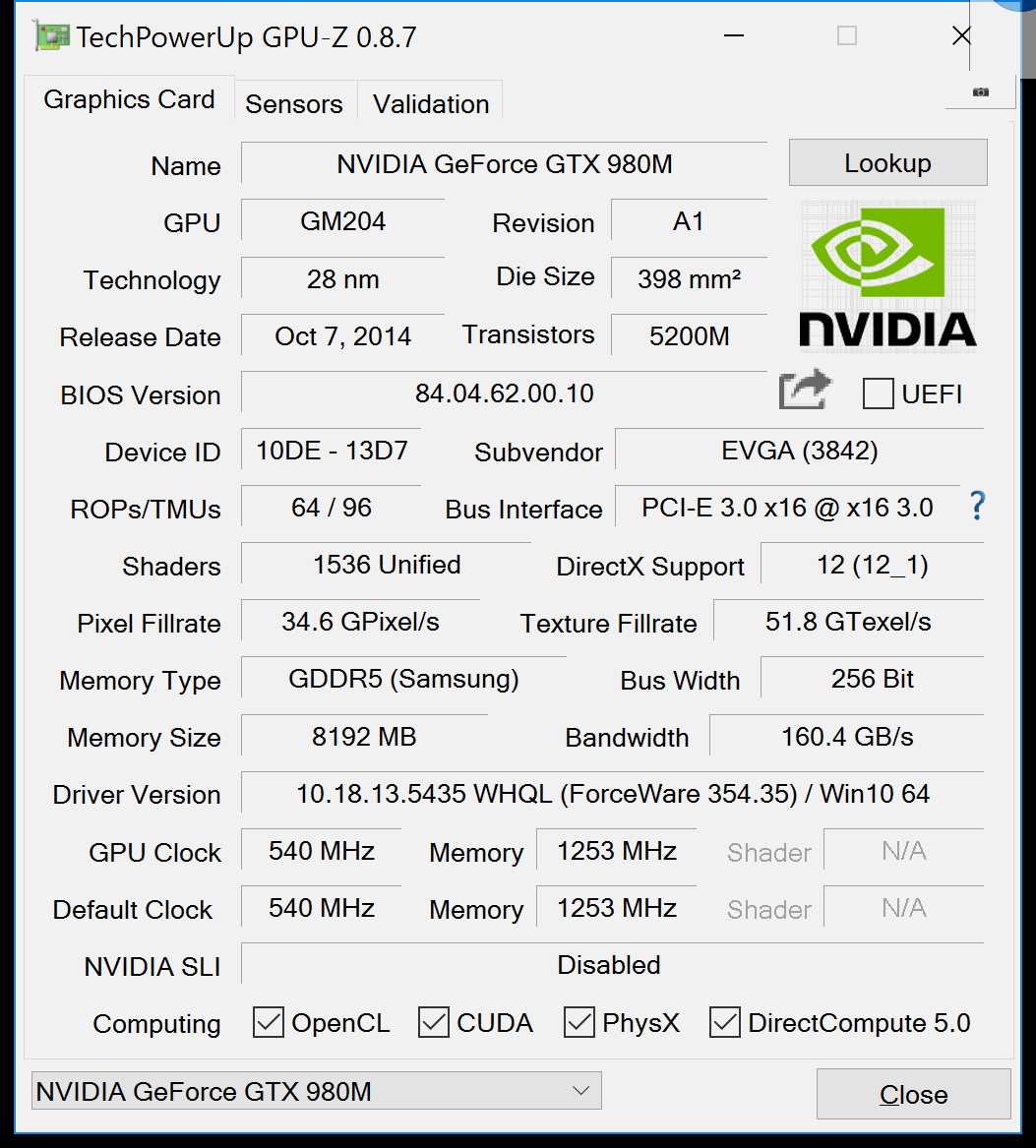 evga sc17 gpuz