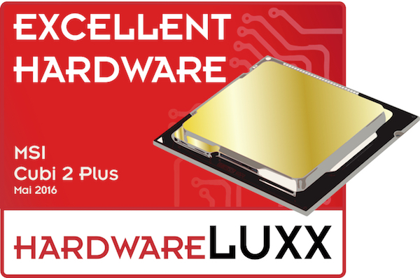 msi cubi2plus award