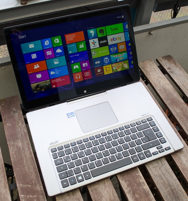 Das Aspire R7 als klassisches Notebook...