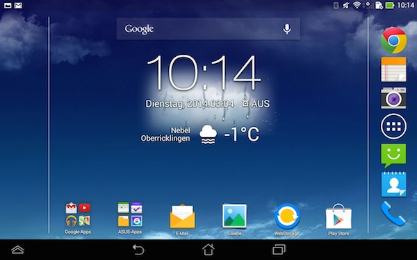 Bekannte Optik: Android 4.3 mit ASUS' ZenUI