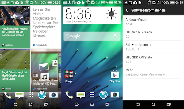 Android 4.4.3 plus Sense 6.0: In Sachen Software ist das Desire 510 auf dem aktuellen Stand